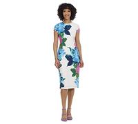Maggy London Damen Midnight Rose Printed Langarm Midi Etuikleid Kleid