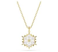 Magic Anhänger, Verschiedene Schliffe, Schneeflocke, Weiß, 18K goldbeschichtet OS