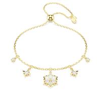 Magic Armband, Verschiedene Schliffe, Schneeflocke, Weiß, 18K goldbeschichtet OS