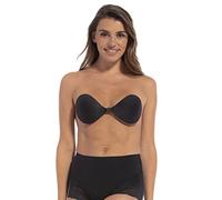MAGIC Bodyfashion Backless Beauty Damen Rückenfreie Trägerlose und Selbstklebende Push-Up Klebe-BH,Schwarz,75B