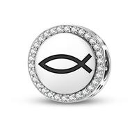 Magic Charms 925 Sterling Silber Christianity Ichthys Schmuck Fit Armband Charme ethnische kulturelle Symbole Geschenke für Frauen