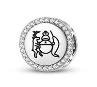 Magic Charms 925 Sterling Silber Inuit Nunavut’s Coat of Arms Schmuck Fit Armband Charme ethnische kulturelle Symbole Geschenke für Frauen