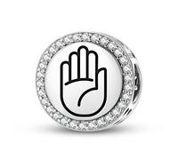 Magic Charms 925 Sterling Silber Jainism Abhaya mudra Schmuck Fit Armband Charme ethnische kulturelle Symbole Geschenke für Frauen