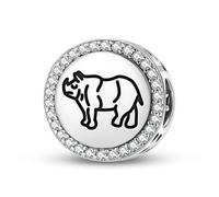 Magic Charms 925 Sterling Silber Jainism Gainda Rhinoceros Schmuck Fit Armband Charme ethnische kulturelle Symbole Geschenke für Frauen