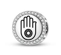 Magic Charms 925 Sterling Silber Jainism Jain Hand Symbol Schmuck Fit Armband Charme ethnische kulturelle Symbole Geschenke für Frauen