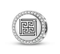 Magic Charms 925 Sterling Silber Jainism Nandy Avarta Schmuck Fit Armband Charme ethnische kulturelle Symbole Geschenke für Frauen