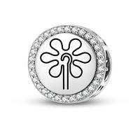 Magic Charms 925 Sterling Silber Nazca lines The Flower Schmuck Fit Armband Charme ethnische kulturelle Symbole Geschenke für Frauen