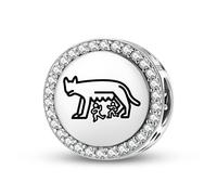Magic Charms 925 Sterling Silber Roman Empire Capitoline Schmuck Fit Armband Charme ethnische kulturelle Symbole Geschenke für Frauen