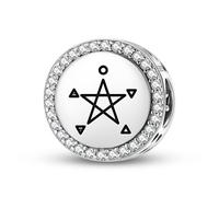Magic Charms 925 Sterling Silber Wicca The Five Elements Schmuck Fit Armband Charme ethnische kulturelle Symbole Geschenke für Frauen
