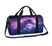 Magic Galaxy Einhorn-Sporttasche, Motiv: Einhorn Wochenende, Übernachtung, lässige Tragetasche, Reisetasche, Reisetasche, Reisetasche, für Kinder, Mädchen, Jungen, Damen, Herren
