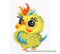 Magic Needle 10-31 Papagei, Kreuzstichset mit Zählmuster, Baumwolle, mehrfarbig, 11 x 16 cm