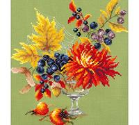 Magic Needle 100-005 ZW Herbststrauß Kreuzstichset mit Zählmuster Zweigart Edition, Baumwolle, multifarbig, 20x23cm