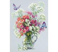 Magic Needle 100-081 ZW Phlox und Schafgarbe Kreuzstichset mit Zählmuster Zweigart Edition, Baumwolle, multifarbig, 24x33cm