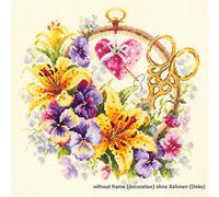 Magic Needle 100-121 ZW Lilien für Näherin Kreuzstichset mit Zählmuster Zweigart Edition, Baumwolle, multifarbig, 25x25cm