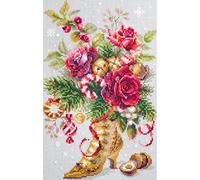 Magic Needle 100-270 ZW Weihnachtsüberraschung Kreuzstichset mit Zählmuster Zweigart Edition, Baumwolle, multifarbig, 17x27cm