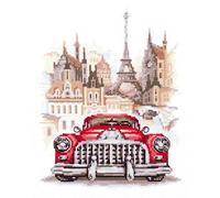 Magic Needle 110-021 ZW Retro Auto Kreuzstichset mit Zählmuster Zweigart Edition, Baumwolle, multifarbig, 16x20cm