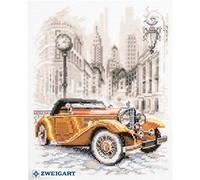 Magic Needle 110-026 ZW Retro-Stil. New York Kreuzstichset mit Zählmuster Zweigart Edition, Baumwolle, multifarbig, 16x20cm