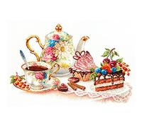 Magic Needle 120-001 ZW Kuchen Kreuzstichset mit Zählmuster Zweigart Edition, Baumwolle, multifarbig, 40x28cm