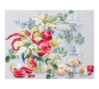 Magic Needle 120-011 ZW Winterimprovisation Kreuzstichset mit Zählmuster Zweigart Edition, Baumwolle, multifarbig, 32x25cm