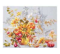 Magic Needle 120-012 ZW Herbstimprovisation Kreuzstichset mit Zählmuster Zweigart Edition, Baumwolle, multifarbig, 32x25cm