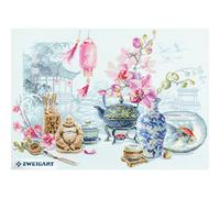 Magic Needle 120-300 ZW Orientalische Gelassenheit Kreuzstichset mit Zählmuster Zweigart Edition, Baumwolle, multifarbig, 40x30cm