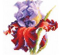 Magic Needle 150-011 ZW Iris Kreuzstichset mit Zählmuster Zweigart Edition, Baumwolle, multifarbig, 11x11cm