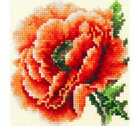 Magic Needle 150-012 ZW Mohn Kreuzstichset mit Zählmuster Zweigart Edition, Baumwolle, multifarbig, 11x11cm