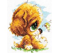 Magic Needle 16-14 ZW Süß Kreuzstichset mit Zählmuster Zweigart Edition, Baumwolle, multifarbig, 12x14cm