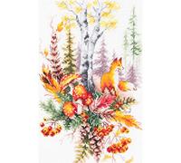 Magic Needle 250-698 ZW Herbst Waldseele Kreuzstichset mit Zählmuster Zweigart Edition, Baumwolle, multifarbig, 17x27cm