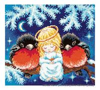 Magic Needle 35-25 Weihnachtsgeschichte, Kreuzstichset mit Zählmuster, Baumwolle, mehrfarbig, 21 x 18 cm