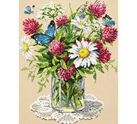 Magic Needle 40-77 ZW Strauss Kreuzstichset mit Zählmuster Zweigart Edition, Baumwolle, Weiss, 25x31cm