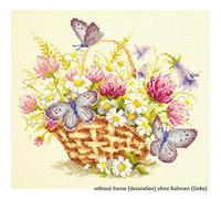 Magic Needle 40-80 ZW Sommerstimmung Kreuzstichset mit Zählmuster Zweigart Edition, Baumwolle, multifarbig, 20x17cm