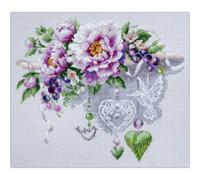 Magic Needle Kreuzstich Stickpackung "Blumendeko", Zählmuster, 27x23cm