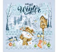Magic Needle Kreuzstich Stickpackung "Hallo, Winter!", Zählmuster, 26x26cm
