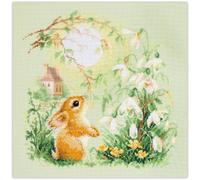 Magic Needle Kreuzstich Stickpackung Wiesengeschichten. Hase, Zählmuster, Multifarbig