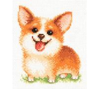 Magic Needle Kreuzstich-Stickset für Erwachsene und Anfänger, Keep a Smile, 10 x 13 cm