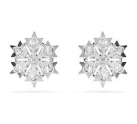 Magic Ohrstecker, Schneeflocke, Weiß, Rhodiniert OS