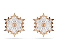 Magic Ohrstecker, Schneeflocke, Weiß, Roségold-Legierungsschicht OS