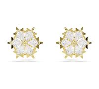 Magic Ohrstecker, Verschiedene Schliffe, Schneeflocke, Weiß, 18K goldbeschichtet OS