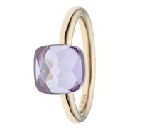 Magic Pearl Solitär-Ring ""Everybody's"", Zirkonia, Silber 925, vergoldet 17 lavender