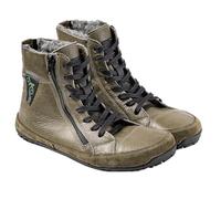 Magical Shoes Barfußschuhe gefüttert für Herren, Schnürstiefel, Minimal Boots, Stiefel Winter, minimalistische Halbstiefe, Winterschuhe aus Leder, Lederschuhe, Gr. 45, Alaskan Buffalo Grün