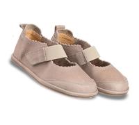 Magical Shoes Elegante Barfußschuhe für Mädchen, leichte Minimalschuhe weich flexibel, Flache Schuhe Ballerinas, Barefoot Kid Girl, Prinzessinnen Schuhe, Latte, Gr. 25, Gloria