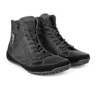 Magical Shoes gefütterte Barfußschuhe für Herren, Schnürstiefel Männer, Stiefel Winter, minimalistische Halbstiefe, Winterschuhe aus Leder, Lederschuhe, Gr. 46, Schwarz, Alaskan X