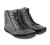 Magical Shoes gefütterte Barfußschuhe Herren, Winter Boots warm, Leder Halbstiefel atmungsaktiv, Winterschuhe minimalistisch, Ankle Boot, Barefoot Shoes for Men, Gr. 43, Grau, Alaskan X