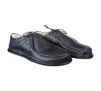 Magical Shoes Mokassins Barfußschuhe für Damen & Herren, Barefoot Shoes, Minimalschuhe, Halbschuhe Ultraleicht, Leder Schuhe, Schwarze minimalistische Schuhe, schwarz, Gr. 40, Cameron