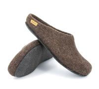 Magicfelt AT 719 Filz-Hausschuh - für Damen & Herren | Pantoffel aus 100% Schurwolle Bergschaf Braun, 44