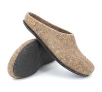 Magicfelt AT 719 Filz-Hausschuh - für Damen & Herren | Pantoffel aus 100% Schurwolle Shetlandschaf Braun, 45
