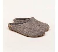 Magicfelt Filz-Hausschuh 713 aus 100% seltenen Wollen | Pantoffel für Damen & Herren mit hochwertiger Rinds-Sohle - Made in Tirol Shetlandschaf 39