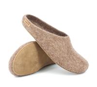 Magicfelt Filz-Hausschuh 713 aus 100% seltenen Wollen | Pantoffel für Damen & Herren mit hochwertiger Rinds-Sohle - Made in Tirol