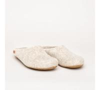 Magicfelt Filz-Hausschuh 713 aus 100% seltenen Wollen | Pantoffel für Damen & Herren mit hochwertiger Rinds-Sohle - Made in Tirol Coburger Fuchsschaf 36